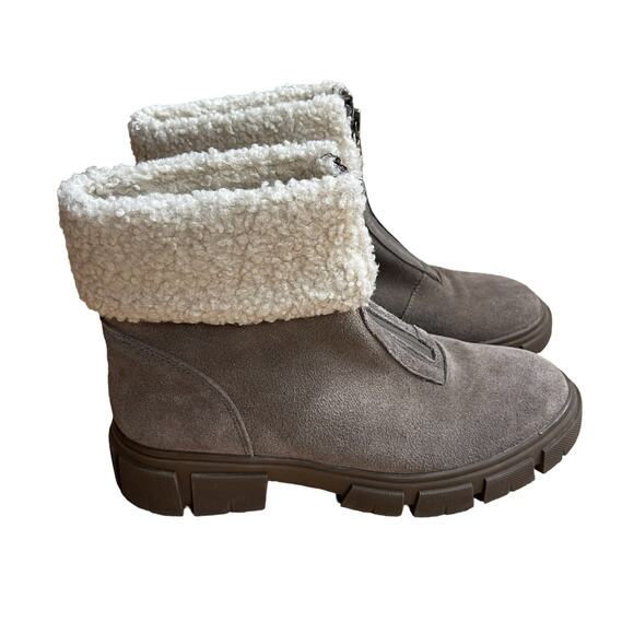 Blondo Plaka Waterproof Faux Fur Boot Dark Taupe Bootie, Size 7.5 - Picture 3 of 11